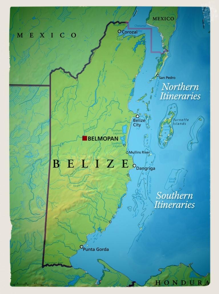 Harta e Belize me vela
