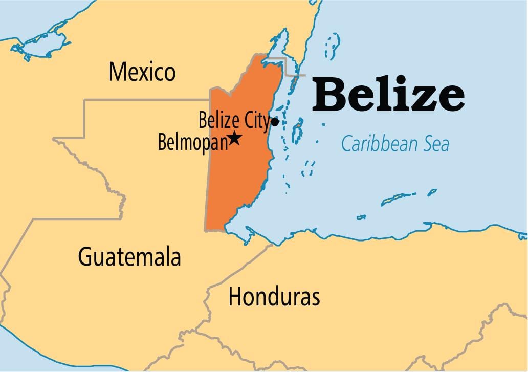 harta e belmopan Belize