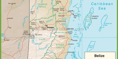 Belize autostradës hartë
