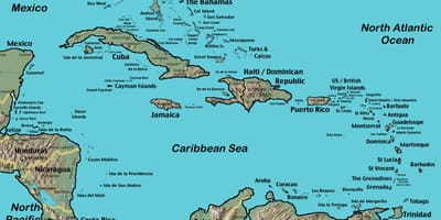 Harta e Belize karaibe