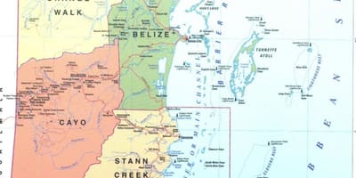 Harta e qarkut Belize