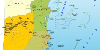 Harta e Belize me fshatin