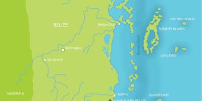 Harta e shenjtërores Belize